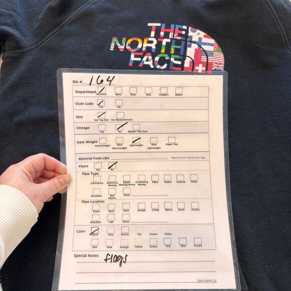 The North Face  Hoodie Sweatshirt Black Womens‎ L TNF Olympic National Flags - Picture 7 of 7